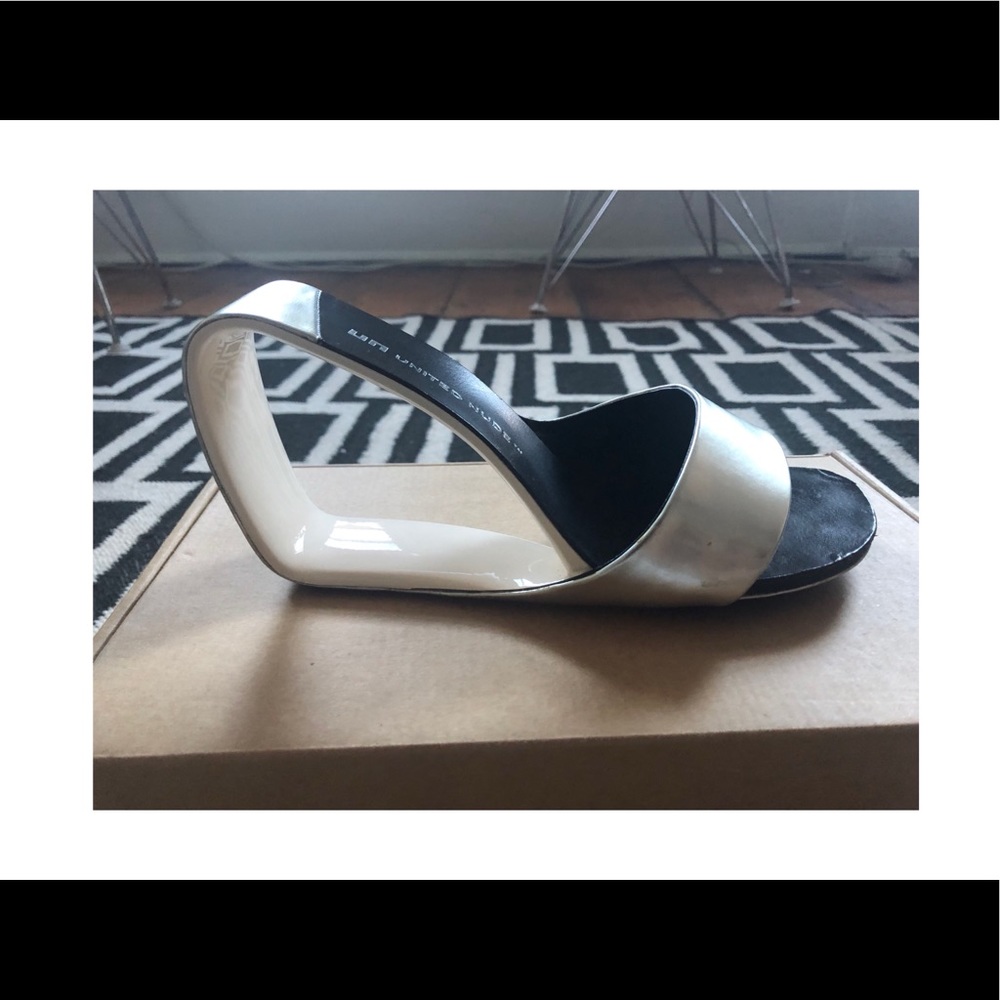 United Nude Silver Slides Size 39